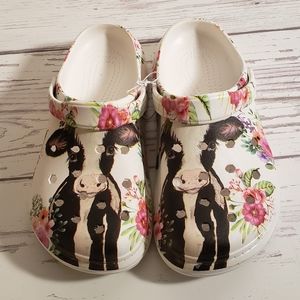 Cow Croc-like Shoes Clogs